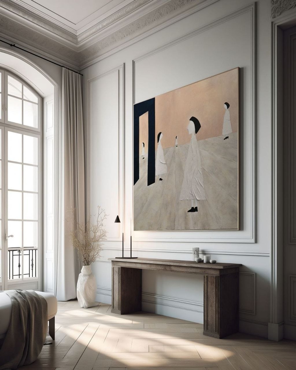 Dekart artwork displayed in an elegant interior.
